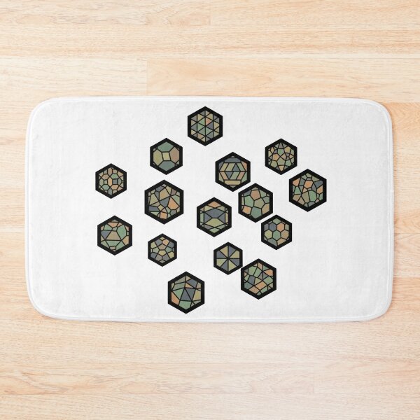 Item preview, Abstract Structural Hexagons - Geometric Stained Glass Illusion designed and sold by Dzblack.
