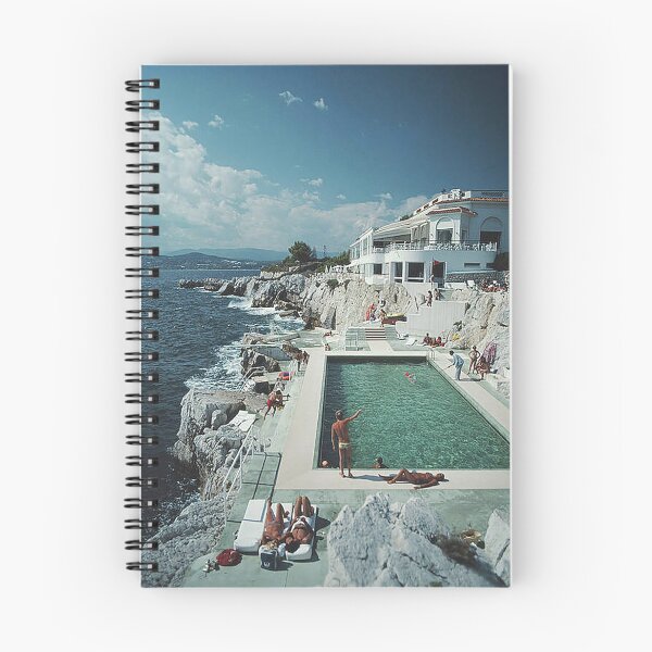 Item preview, Cliffside Poll Ocean Villa Vintage Travel designed and sold by pastbarack.