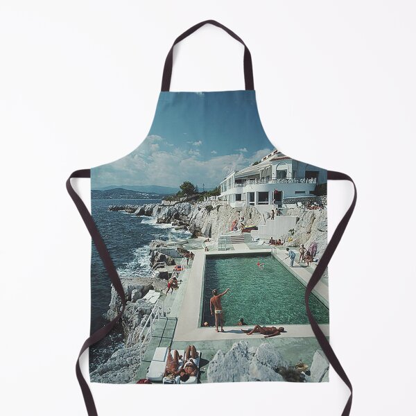 Item preview, Cliffside Poll Ocean Villa Vintage Travel designed and sold by pastbarack.