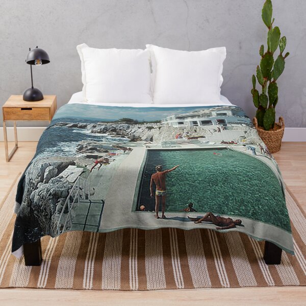 Item preview, Cliffside Poll Ocean Villa Vintage Travel designed and sold by pastbarack.