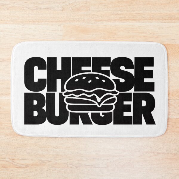 Item preview, Cheese Burger: Bold Minimalist Typography Black White Text Art designed and sold by irfanshikh.