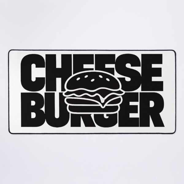 Item preview, Cheese Burger: Bold Minimalist Typography Black White Text Art designed and sold by irfanshikh.