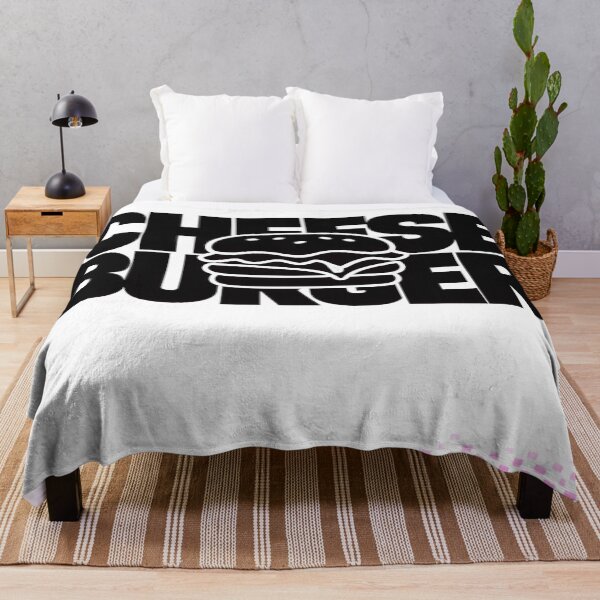 Item preview, Cheese Burger: Bold Minimalist Typography Black White Text Art designed and sold by irfanshikh.