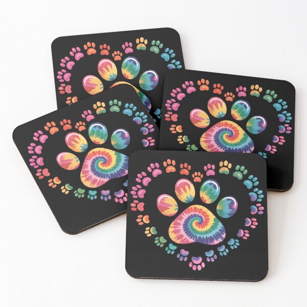 Item preview, Tie Dye Paw Print Heart Dog Lover Pet Owner designed and sold by OlyvieArt.