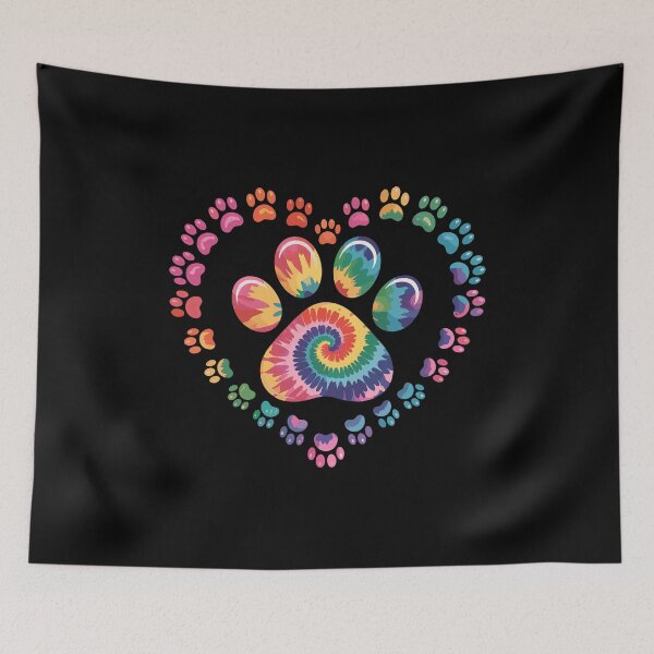 Item preview, Tie Dye Paw Print Heart Dog Lover Pet Owner designed and sold by OlyvieArt.