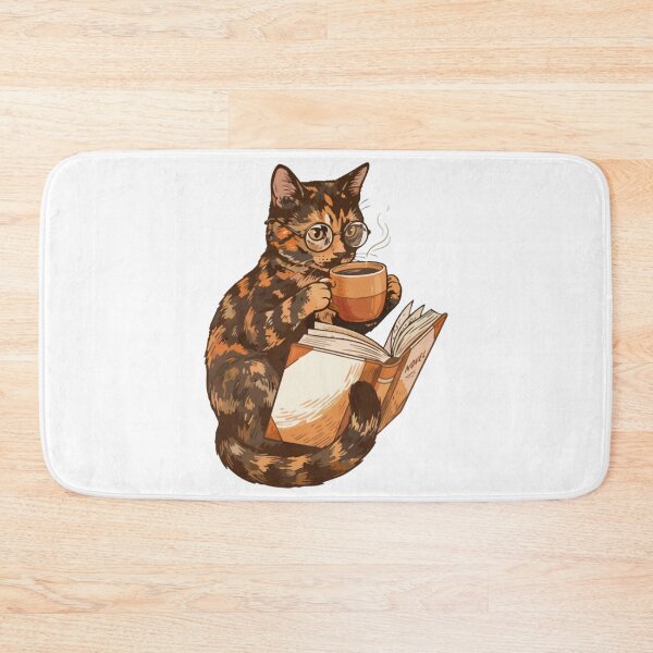 Item preview, Tortie Cat Book and Coffee Cozy Art designed and sold by BilkaCreations.