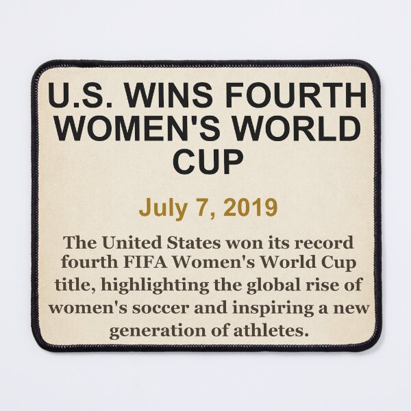 Item preview, America 250 | U.S. Wins Fourth Women's World Cup | 2019 designed and sold by ariksworld.