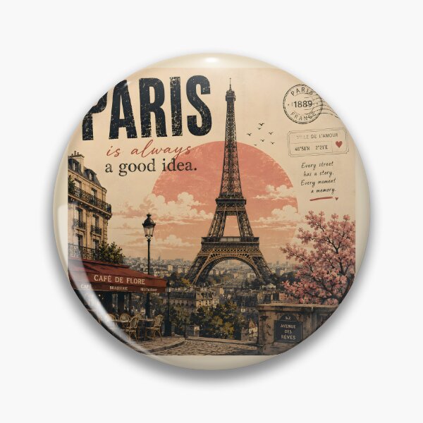 Item preview, Paris Is Always a Good Idea | Vintage Eiffel Tower designed and sold by MidnightCache.
