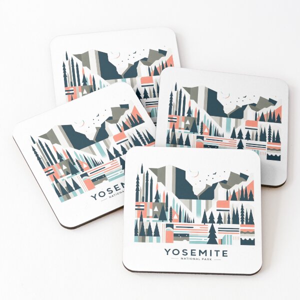 Item preview, Yosemite National Park Travel Poster - Abstract California Valley Mountain Art designed and sold by OzzFrequency.