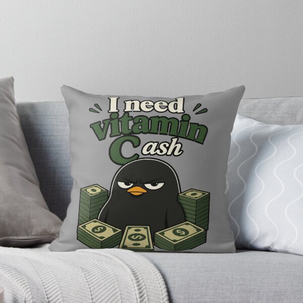 Item preview, I Need Vitamin Cash Funny Money Bird with Stacks of Cash and Bold Cartoon Attitude for Hustlers and Meme Lovers designed and sold by Huddy-clothes.