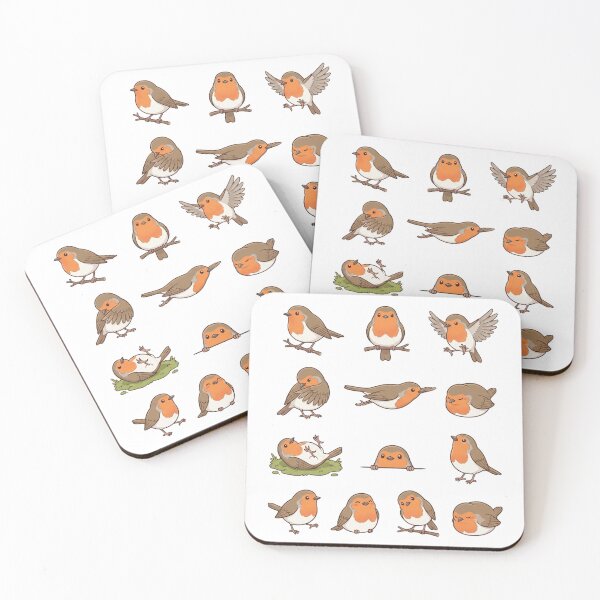 Item preview, Cute European Robin Bird Activities Sticker Pack Sheet designed and sold by Rehnair.