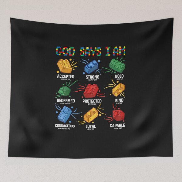 Item preview, God Says I Am Building Brick Master Builder Block Christian designed and sold by FrankIsabel.