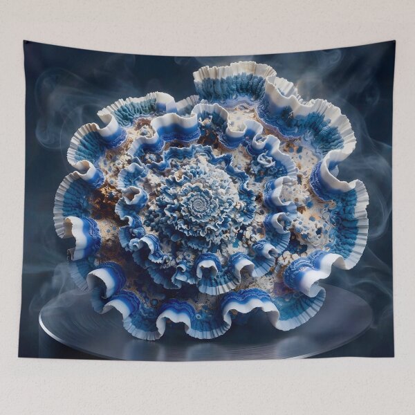Item preview, Fibonacci Spiral in Smoky Blue designed and sold by Vicky Brago-Mitchell®.