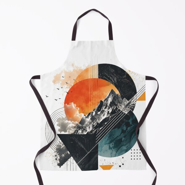 Item preview, Geometric Summit Modern Abstract Mountain Collage Contemporary Graphic Art designed and sold by dytf79.