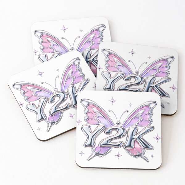 Item preview, Y2K Chrome Butterfly Sticker Art designed and sold by PriyankaSonara.