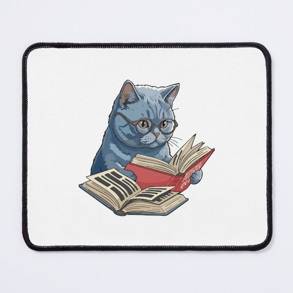 Item preview, Book Lover British Shorthair Cat Art designed and sold by BilkaCreations.