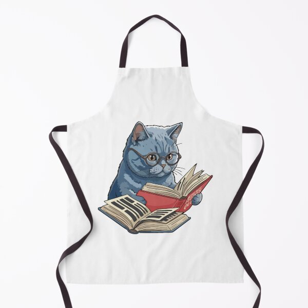 Item preview, Book Lover British Shorthair Cat Art designed and sold by BilkaCreations.