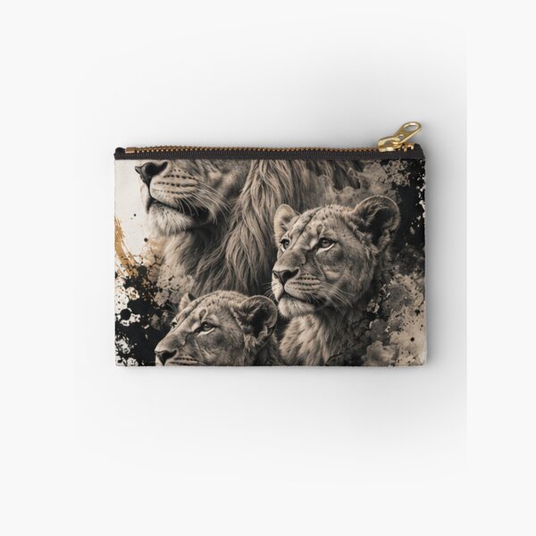 Item preview, Strength of the Pride – Lion Family Ink Art  designed and sold by Tytofy.
