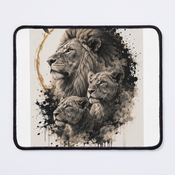 Item preview, Strength of the Pride – Lion Family Ink Art designed and sold by Tytofy.