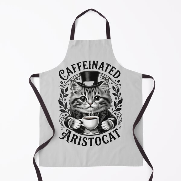 Item preview, Caffeinated Aristocat – Fancy Coffee Cat T‑Shirt & Sticker designed and sold by ZyxDes.