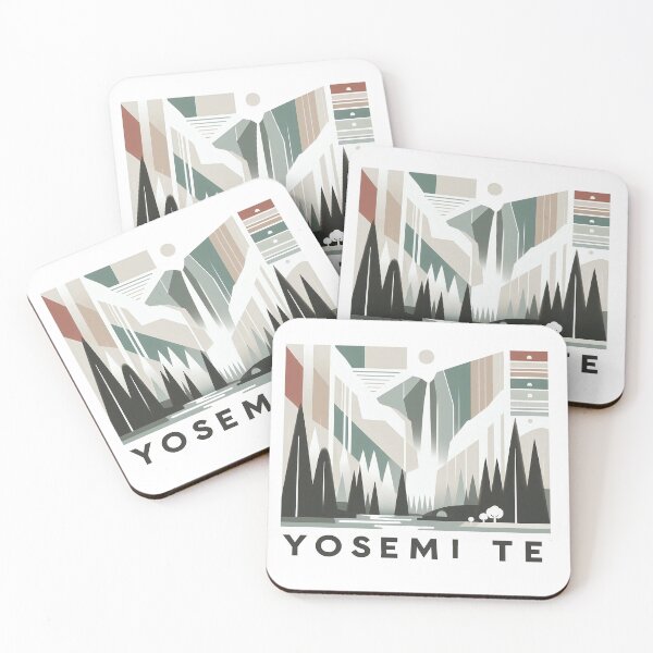 Artikelvorschau, Yosemite-Nationalpark-Reiseposter – Abstrakte kalifornische Tal- und Bergkunst entworfen und verkauft von OzzFrequency.