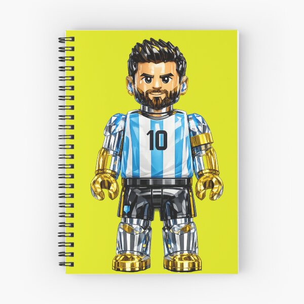 Item preview, Lionel Messi Inspired Metallic Crystal Toy Brick Minifigure | Argentina Football Fan Art designed and sold by RebelKarrot.