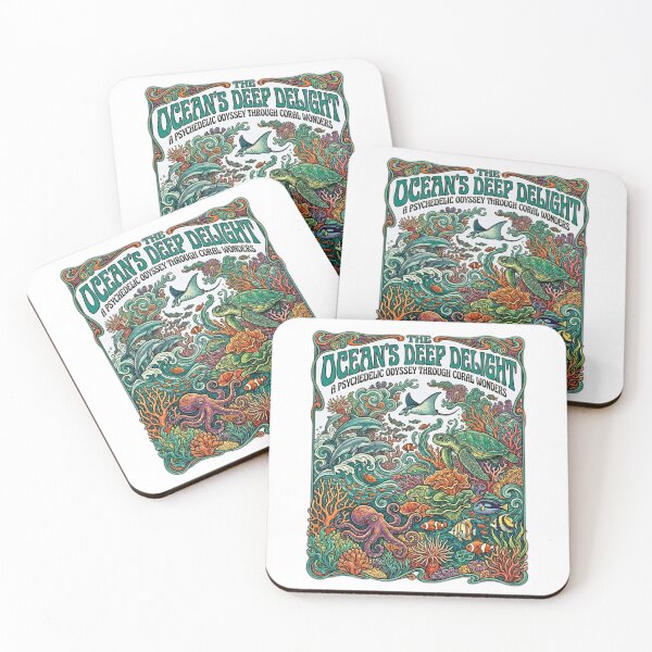 Item preview, Vintage 70s Undersea Odyssey Marine Art designed and sold by Skyrocketz.