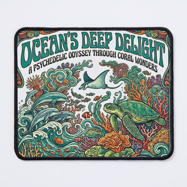 Item preview, Vintage 70s Undersea Odyssey Marine Art designed and sold by Skyrocketz.