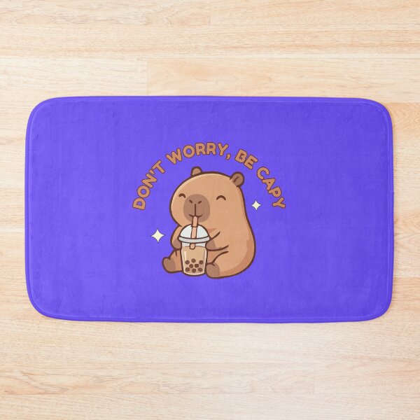 Item preview, Don't Worry Be Capy - Cute Kawaii Capybara Drinking Boba Bubble Tea designed and sold by Frafri92.