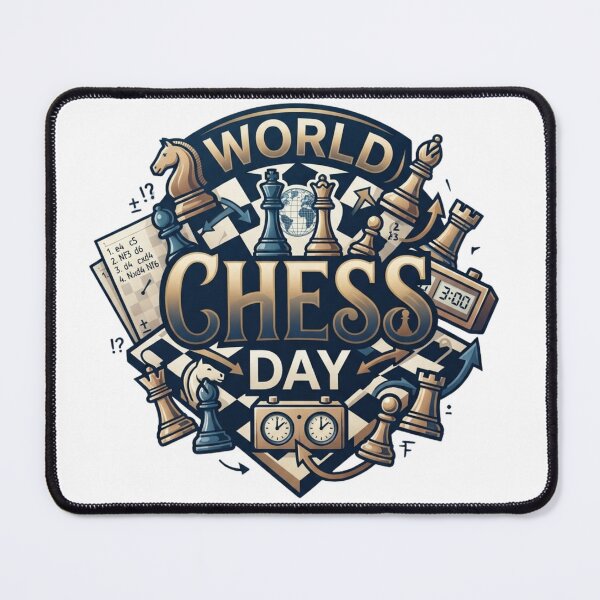 Item preview, World Chess Day Strategy Emblem | Chess Clock & Tournament Design designed and sold by Palette & Hue.