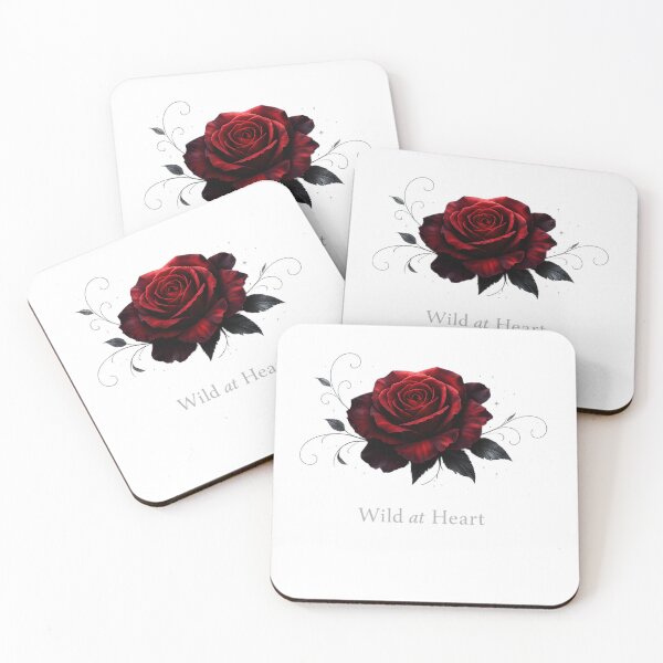 Item preview, Wild at Heart – Minimal Noir Rose Art T‑Shirt designed and sold by EdgeSphere.