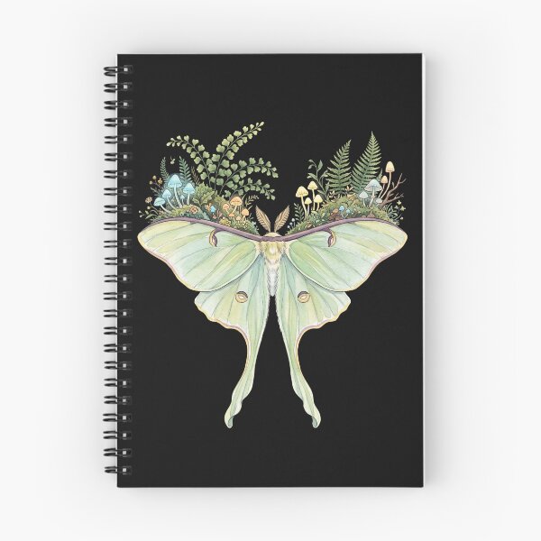 Item preview, Vintage Luna Moth Mushroom Forest Botanical Art designed and sold by Ortsas.