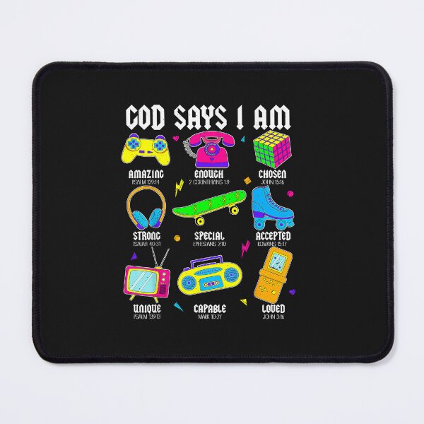 Item preview, God Says I Am Christian Men Women Kids Retro 80's 90's Party designed and sold by FrankIsabel.