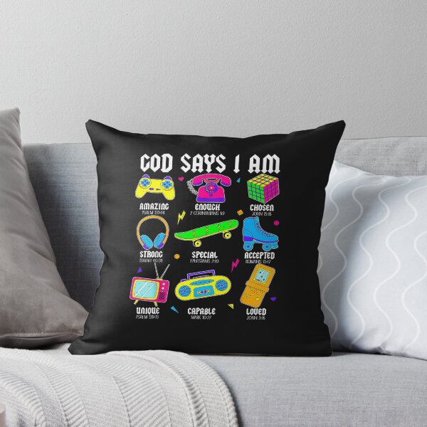 Item preview, God Says I Am Christian Men Women Kids Retro 80's 90's Party designed and sold by FrankIsabel.