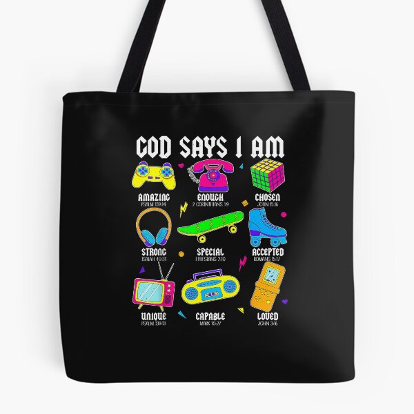Item preview, God Says I Am Christian Men Women Kids Retro 80's 90's Party designed and sold by FrankIsabel.
