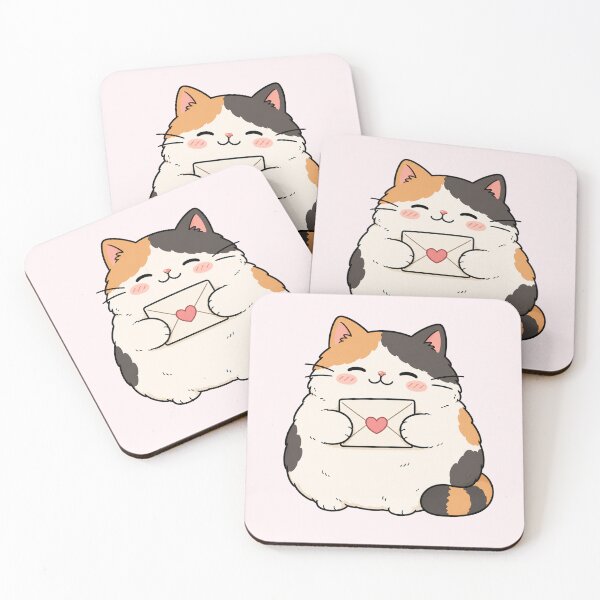 Item preview, Kawaii Valentine Cat With Letter designed and sold by MonkiFlipp.