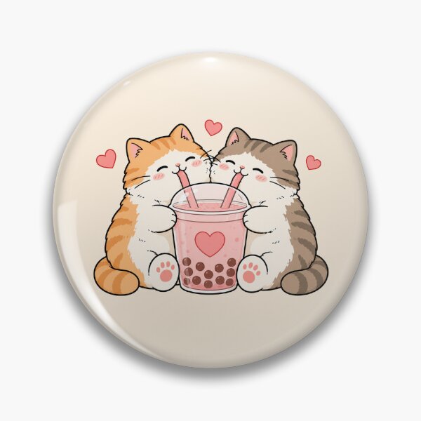Item preview, Cute Cats Sharing Bubble Tea designed and sold by MonkiFlipp.