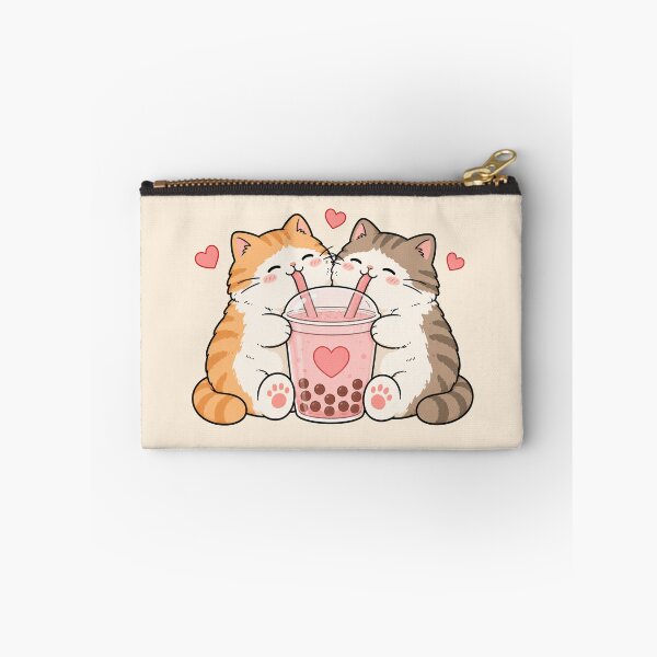 Item preview, Cute Cats Sharing Bubble Tea designed and sold by MonkiFlipp.