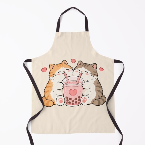 Item preview, Cute Cats Sharing Bubble Tea designed and sold by MonkiFlipp.