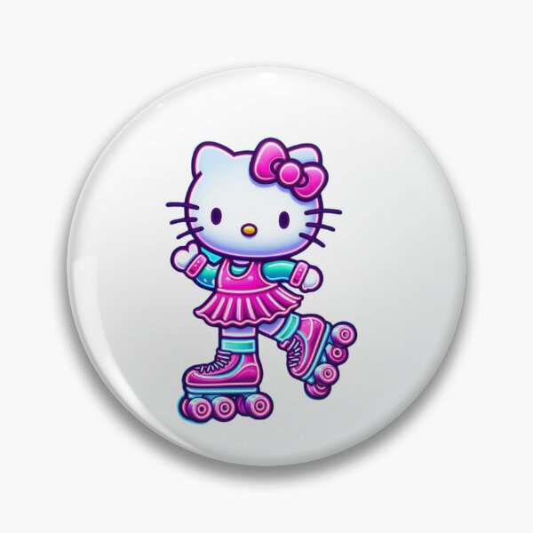 Item preview, Hello Kitty Neon Roller Skating Kawaii Retro Aesthetic designed and sold by rfd2.