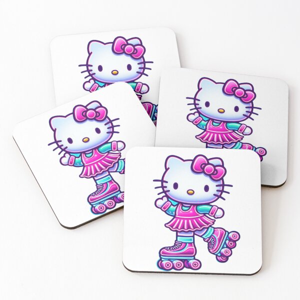 Item preview, Hello Kitty Neon Roller Skating Kawaii Retro Aesthetic designed and sold by rfd2.