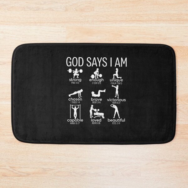 Item preview, God Says I Am Christian Workout Gym Women Men designed and sold by FrankIsabel.