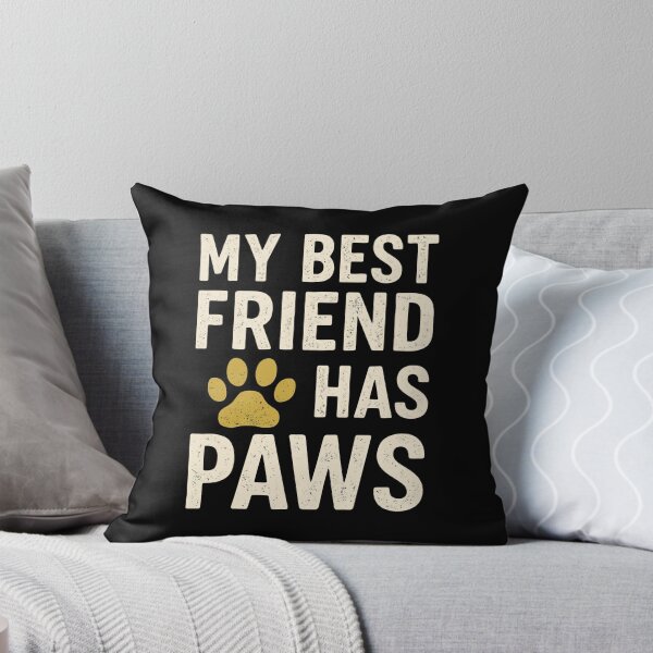 Item preview, My Best Friend Has Paws Dog Cat Lover Paw Print Vintage Pet Owners designed and sold by OlyvieArt.