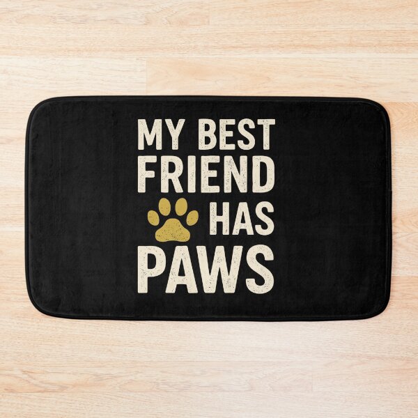 Item preview, My Best Friend Has Paws Dog Cat Lover Paw Print Vintage Pet Owners designed and sold by OlyvieArt.