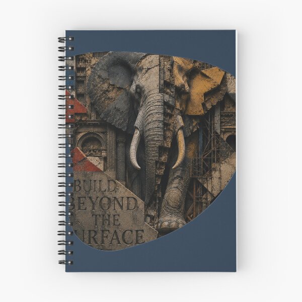 Item preview, Deep Work Engineer Geometric Elephant Stone Relief Home Office Wall Art Poster designed and sold by SavannaStrikes.