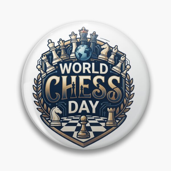 Item preview, World Chess Day Vintage Chess Pieces Emblem | Strategic Board Game Design designed and sold by Palette & Hue.