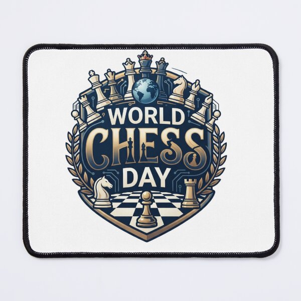 Item preview, World Chess Day Vintage Chess Pieces Emblem | Strategic Board Game Design designed and sold by Palette & Hue.