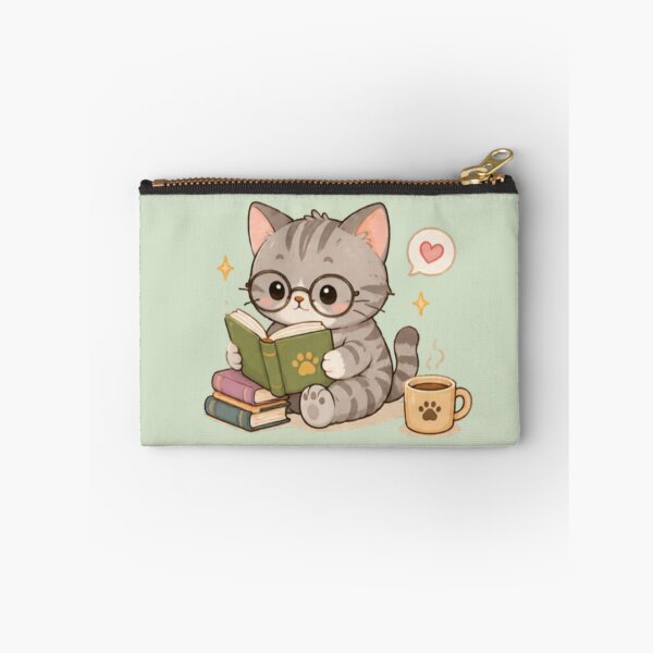 Item preview, Cute Bookworm Kitten designed and sold by MellowMunchkins.