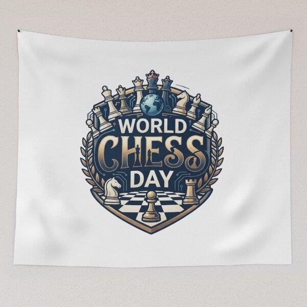 Item preview, World Chess Day Vintage Chess Pieces Emblem | Strategic Board Game Design designed and sold by Palette & Hue.