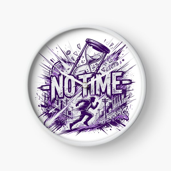 Item preview, No Time Running Man Shattered Hourglass Urban Streetwear designed and sold by rich-moda.
